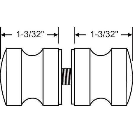 Strybuc Shower Door Pull Knob 22-254BCH